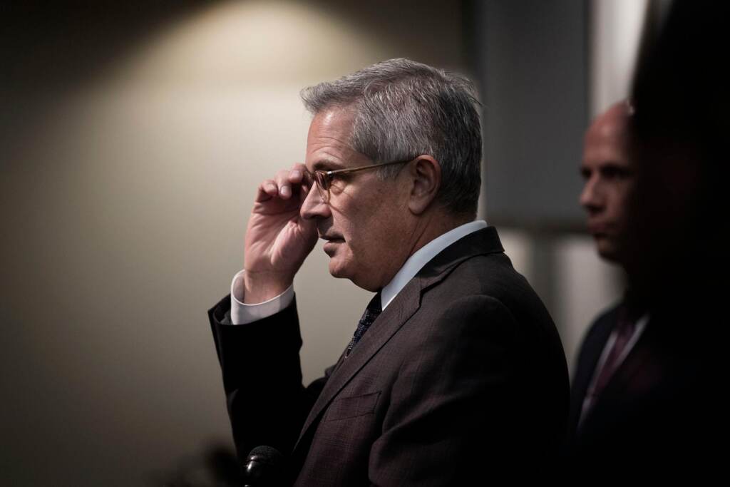 larry_krasner_inky_072721 A side profile shot of Philadelphia District Attorney Larry Krasner.