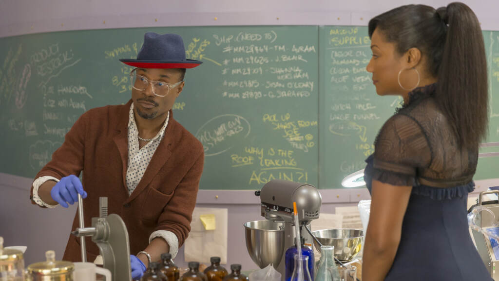 Billy Porter and Tiffany Haddish in Like a Boss. GLAAD called Porter’s character, Barrett, “a good example of casual inclusion, featuring an explicitly LGBTQ character.” Billy Porter and Tiffany Haddish in Like a Boss. GLAAD called Porter's character, Barrett,