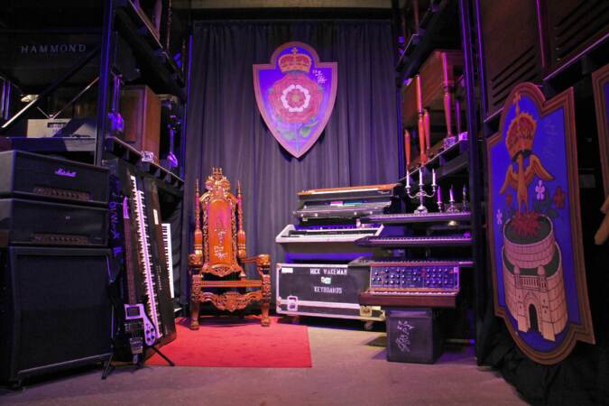 The Rick Wakeman collection at the Electronic Music Education and Preservation Project includes stage props as well as instruments and electronics used by the keyboardist
