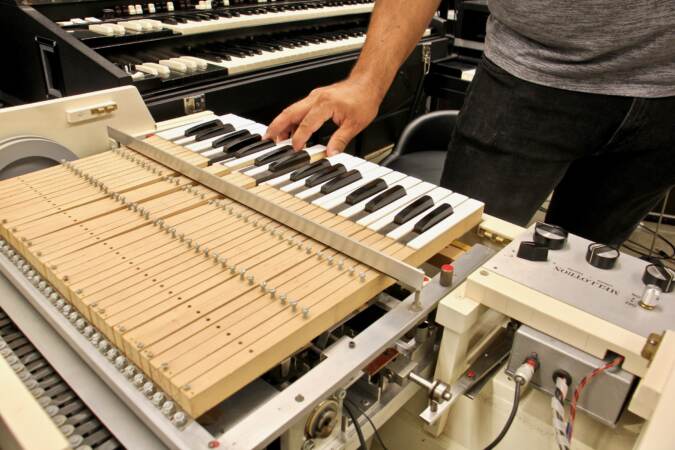 Vince Pupillo Jr. plays a Mellotron