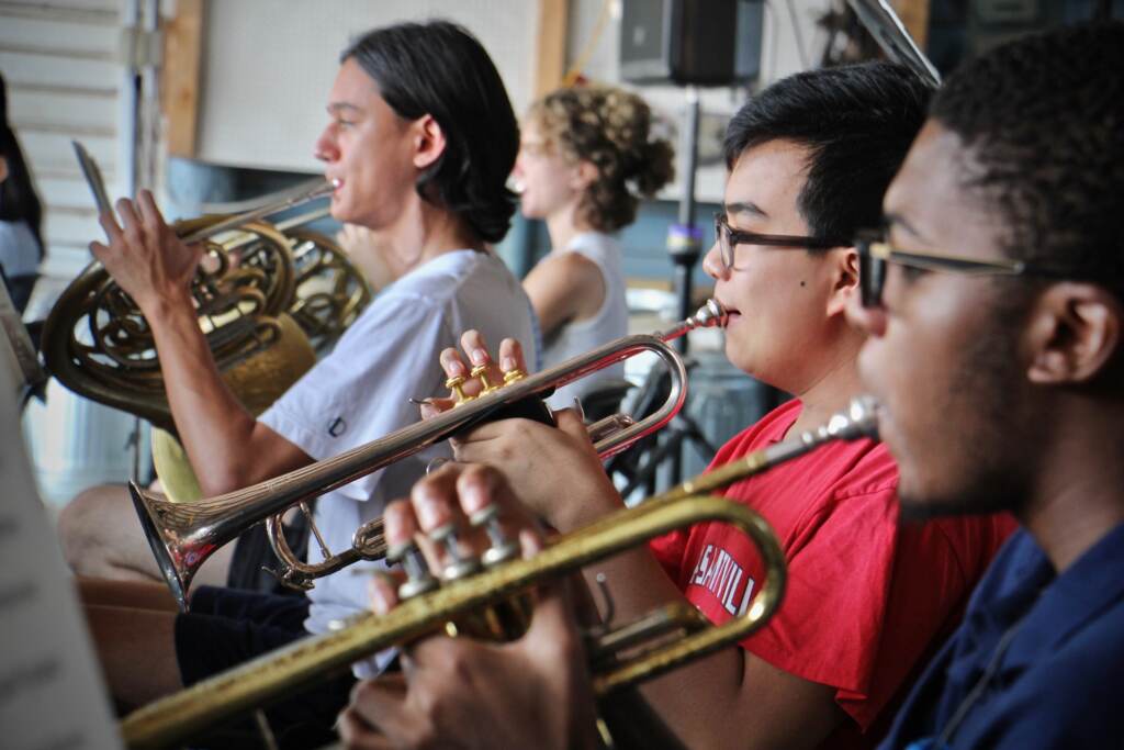 High school musicians work with members of the Philadelphia Orchestra