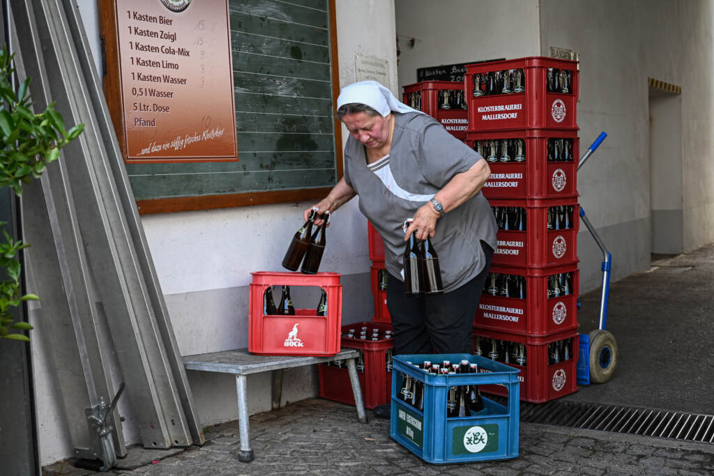 Sister Doris Engelhard, a 72-year-old Franciscan nun and master brewer at the Mallersdorf Abbey brewery in northeastern Bavaria. Sister Doris Engelhard, a 72-year-old Franciscan nun and master brewer at the Mallersdorf Abbey brewery in northeastern Bavaria. (Lena Mucha for NPR)