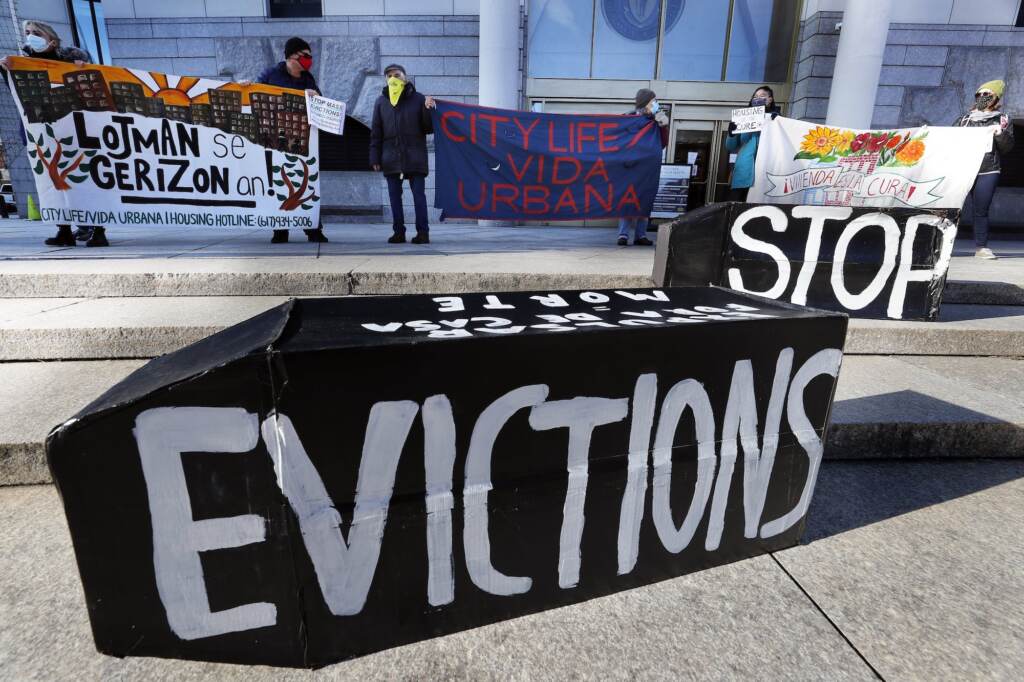 A sign reading 