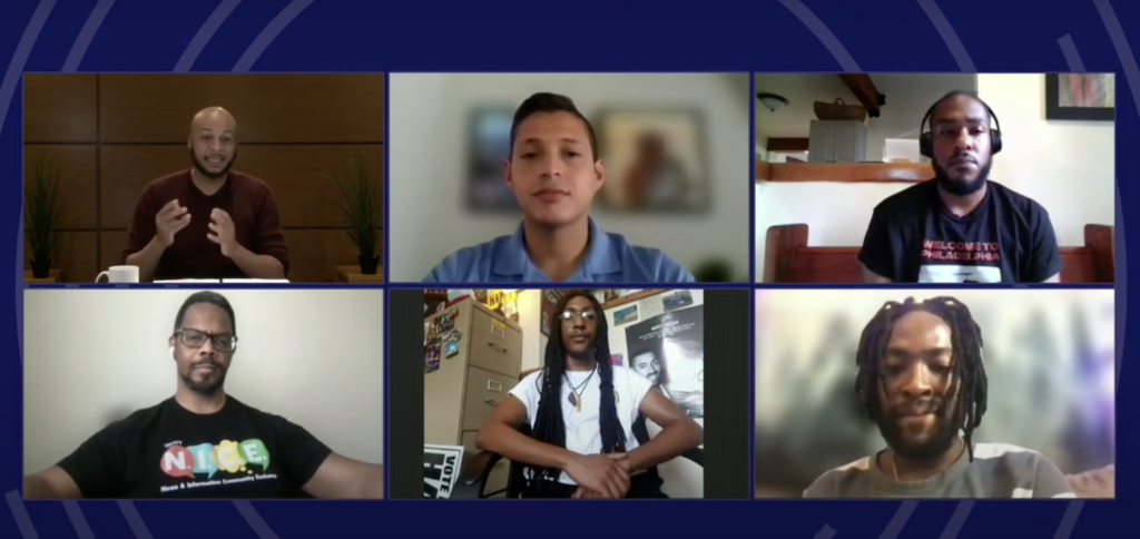 Screen Shot 2021-08-18 at 3.45.28 PM WHYY's Chris Norris speaks with NBC10’s Miguel Martinez-Valle, WHYY Community Outreach Organizer Eric Marsh and President of Camden-based Watu Moja and Ayinde Merrill