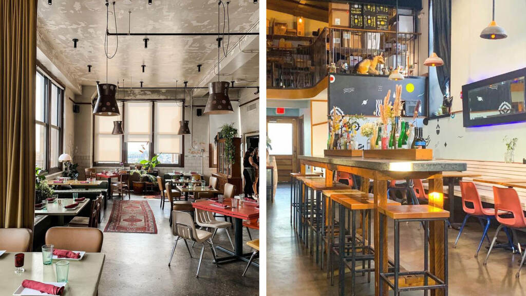 irwins-martha-indoordining Left to right: The interiors of Irwin's and Martha restaurants