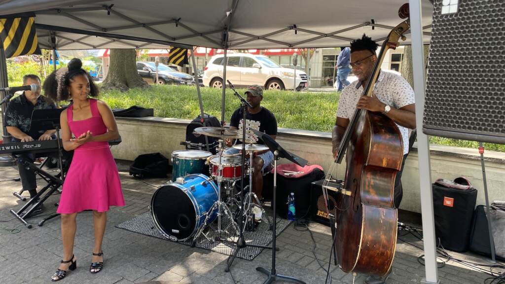 Maya Belardo performs at a Delaware jazz festival