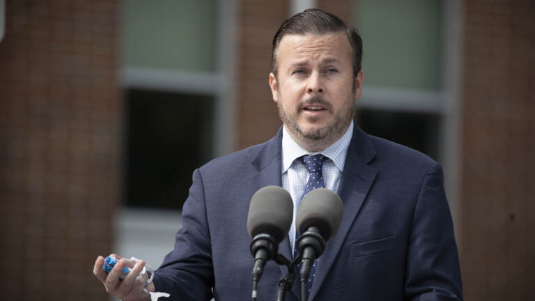 Pa. State Rep. Kevin Boyle speaks from a podium