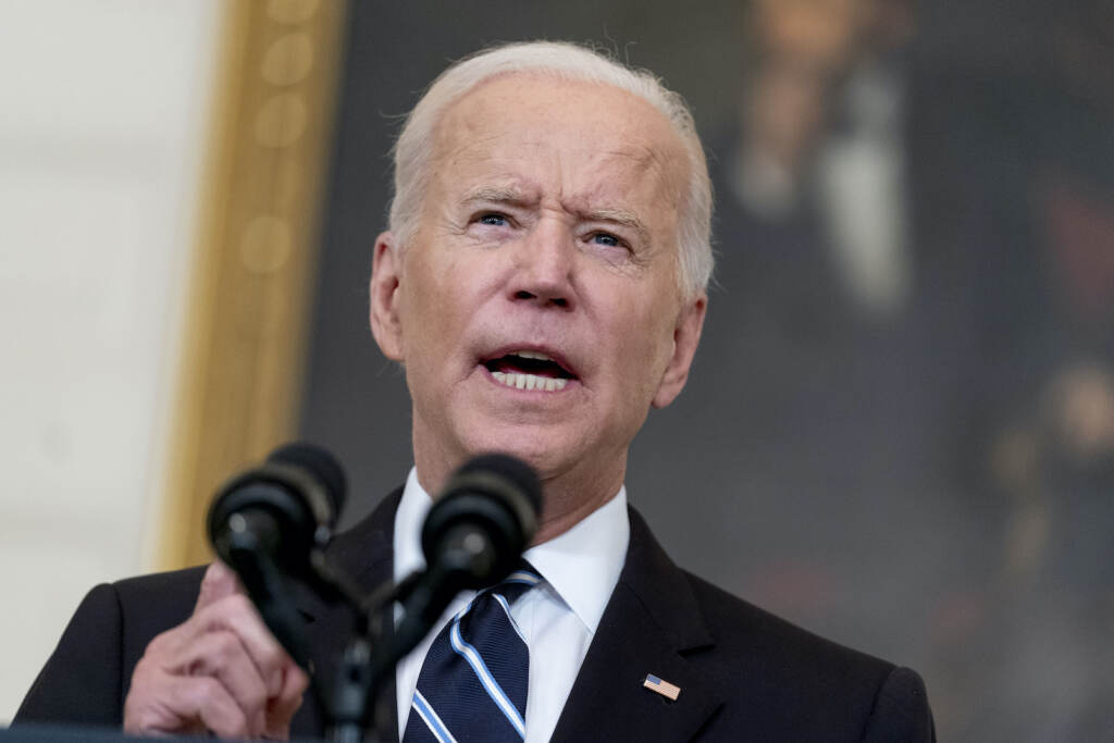 Joe Biden President Joe Biden speaks about his plan to stop the spread of the Delta variant and boost COVID-19 vaccinations in the State Dining Room at the White House in Washington, Thursday, Sept. 9, 2021.