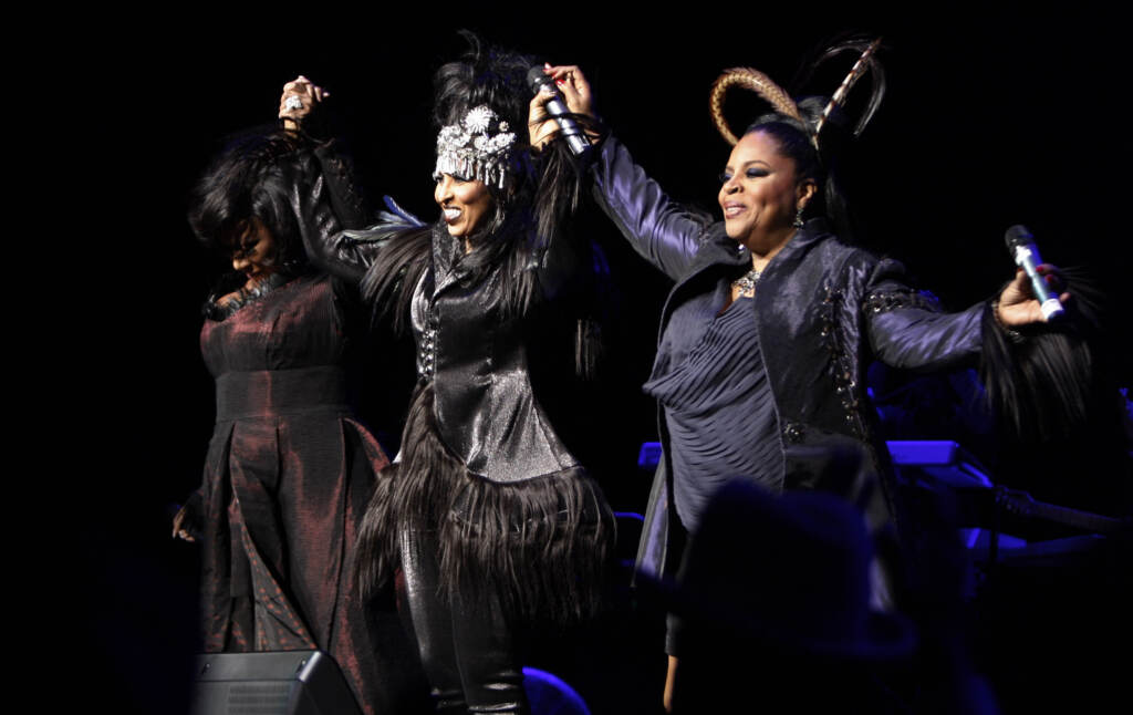 Patti LaBelle, Nona Hendryx, Sarah Dash FILE - Patti LaBelle, from left, Nona Hendryx, and Sarah Dash of the group LaBelle greet the crowd during a concert in Los Angeles on Jan. 29, 2009. Dash, who co-founded of the all-female singing group, best known for their raucous 1974 hit “Lady Marmalade,” has died. She was 76. Labelle and Hendryx announced their bandmate's death Monday on social media. (AP Photo/Matt Sayles, File)