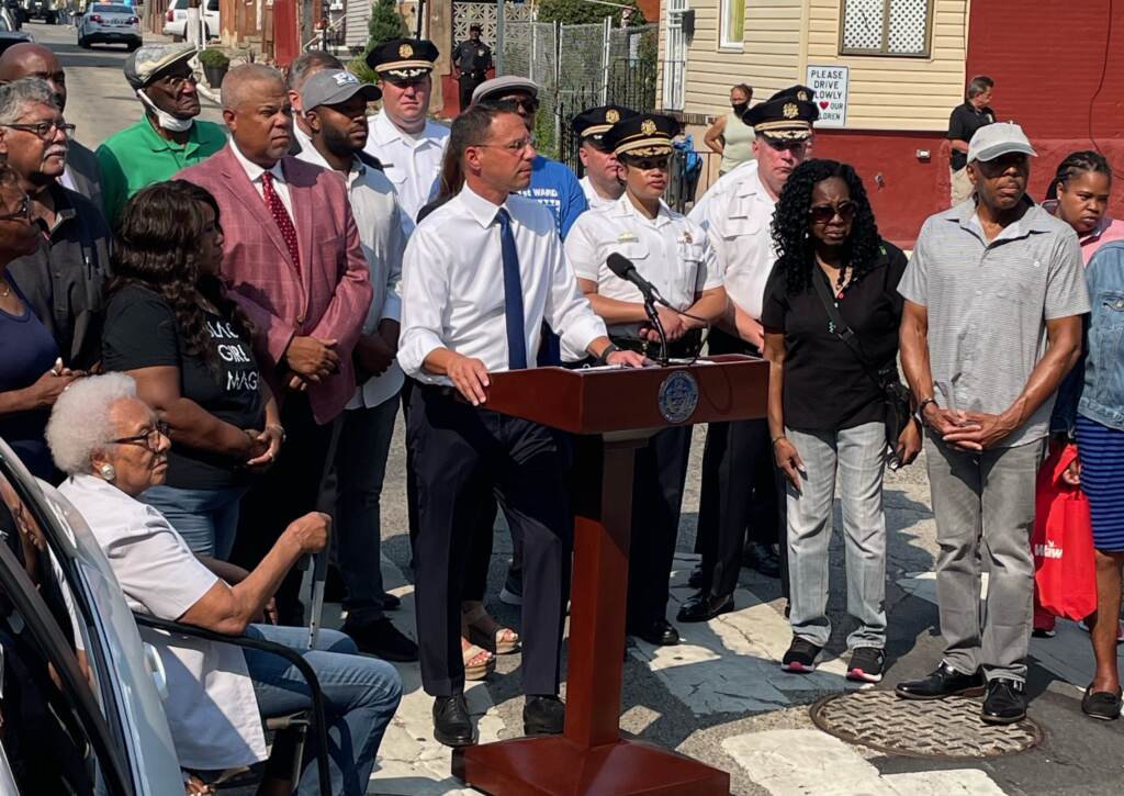 E_LNt9mWEAUoYCK Pa. AG Josh Shapiro and members of the PPD shared preliminary results of a six month partnership of the OAG Strategic Response Team working with West Philadelphia police districts. (Shapiro / twitter)