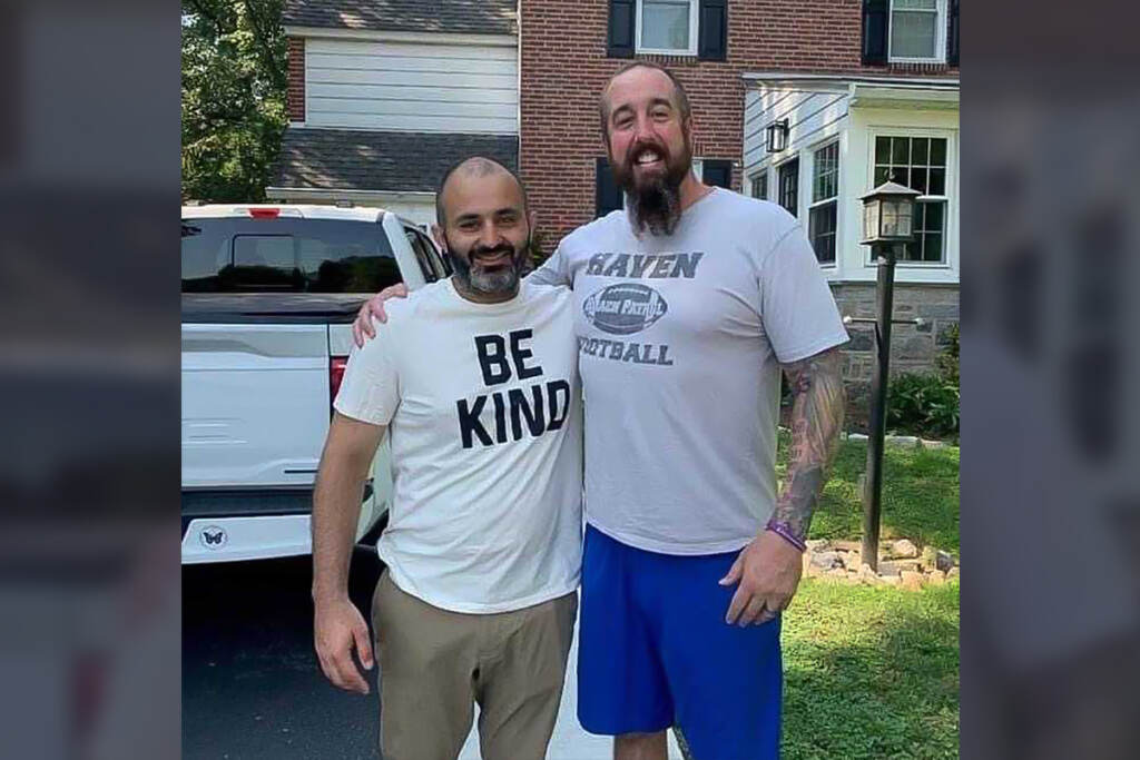 Amir Sidiqi and Kevin Haney reunited after Sidiqi fled Kabul. (Courtesy of Amir Sidiqi)