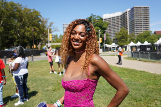 Joy Marshall, 32, flew all the way in from California for the Made in America festival
