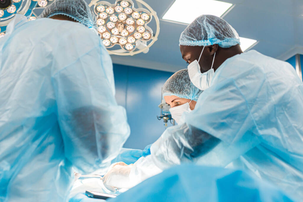 The Senior Surgeon In The Operating Room, Where The Patient Is W operating room