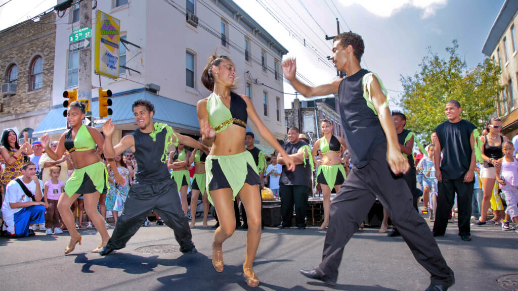 Feria del Barrio Dancers perform during Feria del Barrio