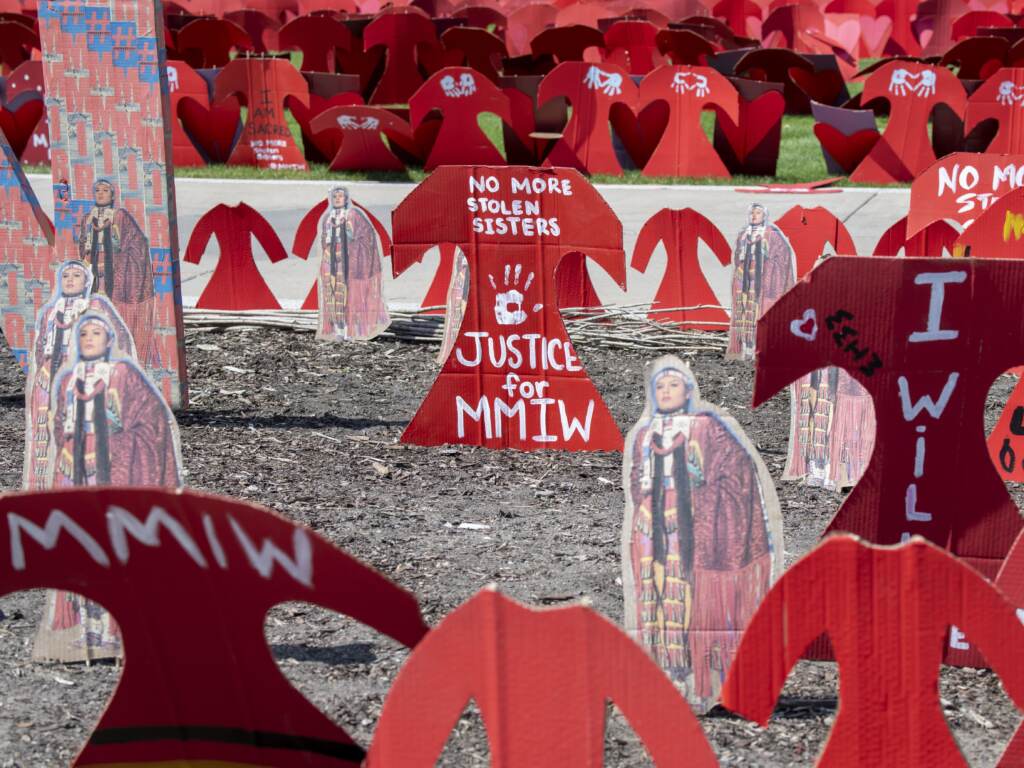 Memorial to missing and murdered Indigenous women in St. Paul, Minn. Memorial to missing and murdered Indigenous women in St. Paul, Minn. (UniversalImagesGroup/Universal Images Group via Getty_