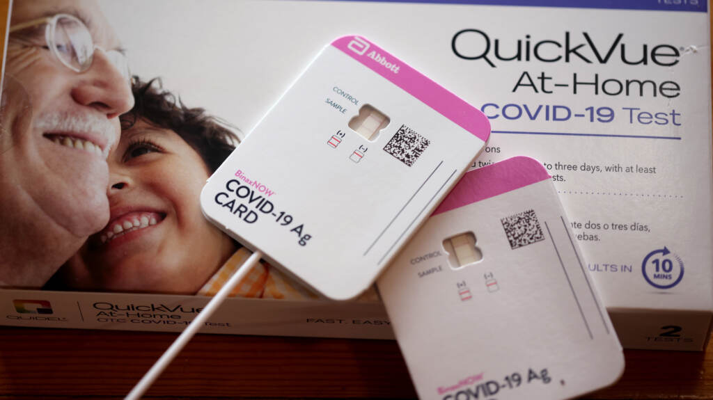At-home tests are becoming increasingly difficult to find despite manufacturers boosting production as COVID-19 cases rise in schools and employers increase monitoring. At-home tests are becoming increasingly difficult to find despite manufacturers boosting production as COVID-19 cases rise in schools and employers increase monitoring. (Scott Olson/Getty Images)