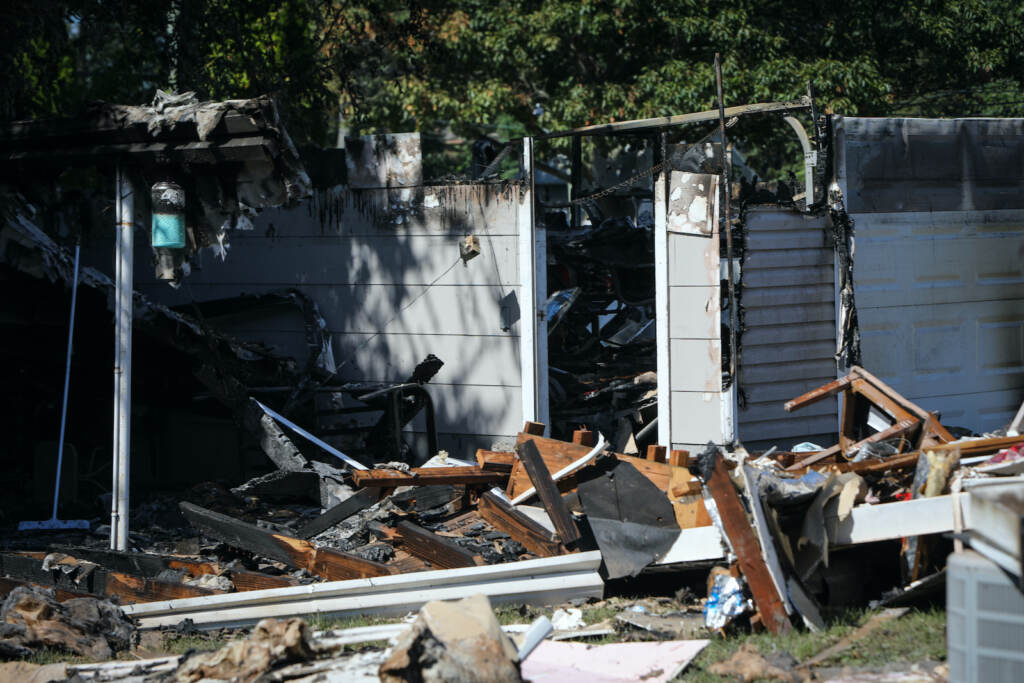 Governor Murphy, First Lady Tammy Murphy, state, county, and local officials will meet with President Biden in Manville and the surrounding area in the aftermath of Tropical Storm Ida on Tuesday, September 7, 2021(Edwin J. Torres/NJ Governor’s Office). A storm-damaged home