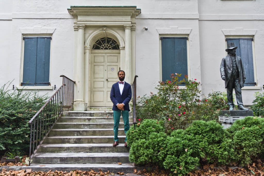 David Rose on the steps of the Black Writer’s Museum