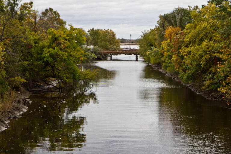 Ridley Creek meets the Delaware River