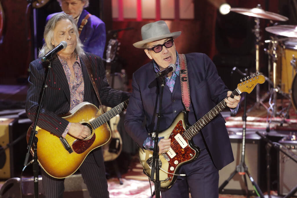 Elvis Costello, Jim Lauderdale Elvis Costello and Jim Lauderdale, left, perform during at the Americana Honors & Awards show Wednesday, Sept. 11, 2019, in Nashville, Tenn.