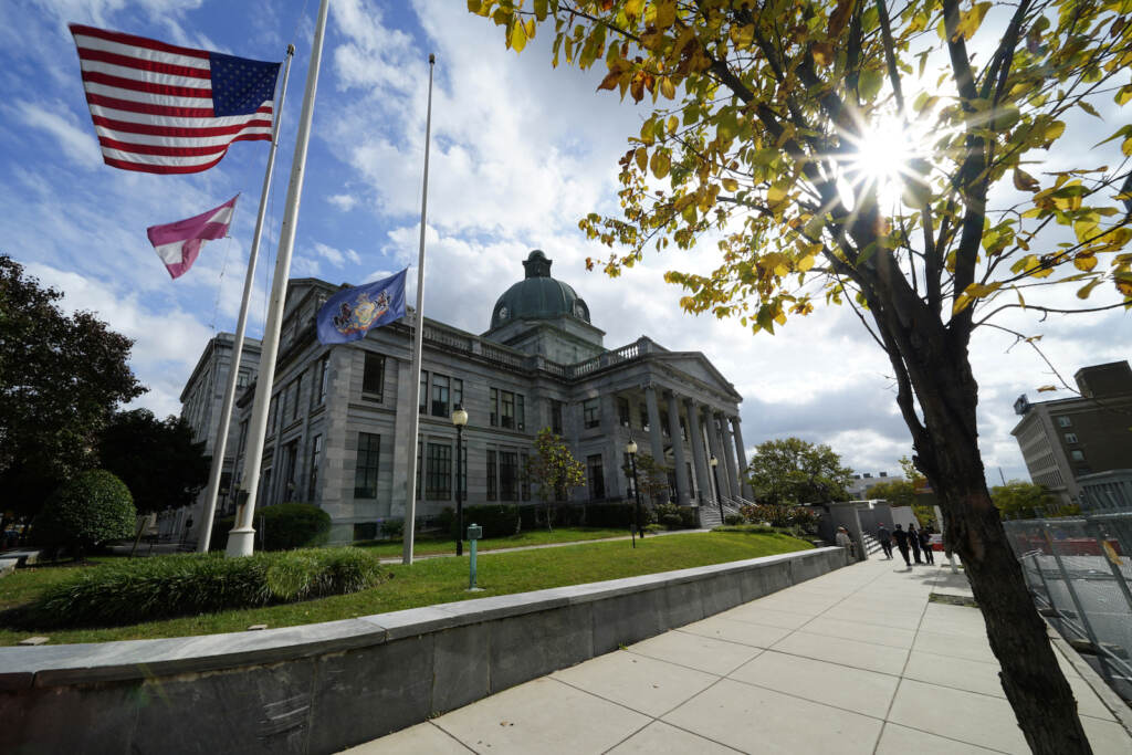 Montgomery County Courthouse Pennsylvania Montgomery County courthouse on a sunny day.