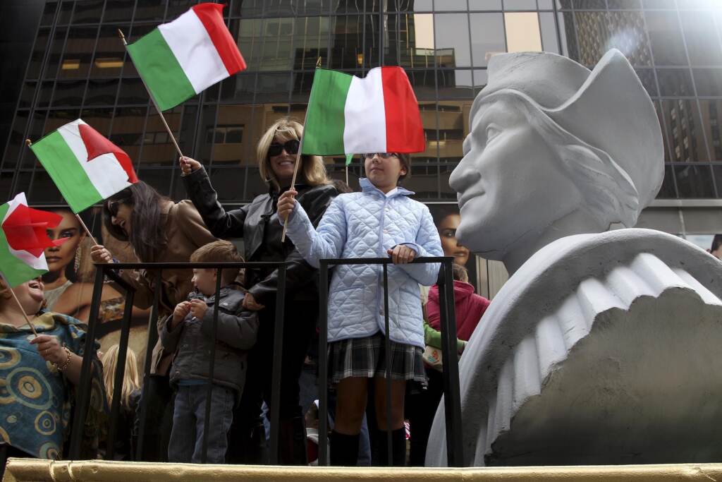 Indigenous Peoples Columbus-Holidays Monday, Oct. 11, 2021 federal holiday dedicated to Christopher Columbus continues to divide those who view the explorer as a representative of Italian Americans’ history and those horrified by an annual tribute that ignores the native people whose lives and culture were forever changed by colonialism.(AP Photo/Seth Wenig, File)