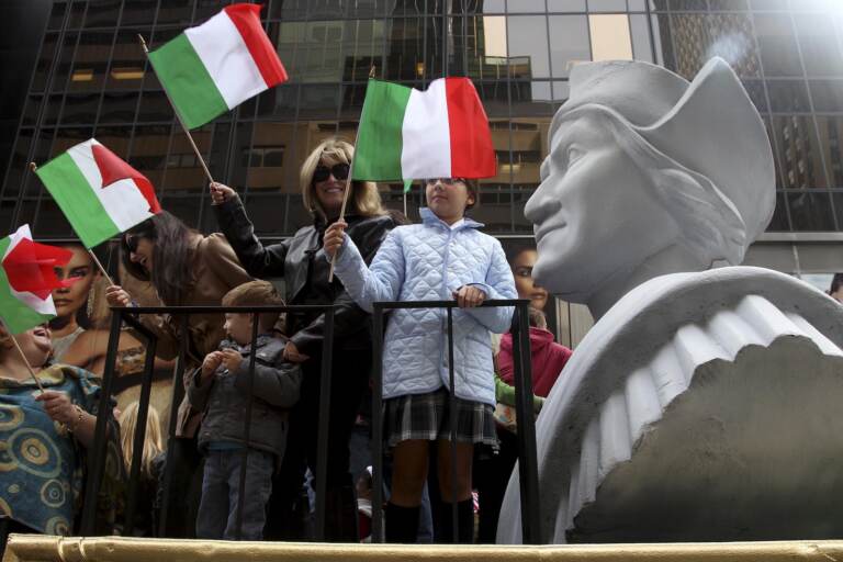 Monday, Oct. 11, 2021 federal holiday dedicated to Christopher Columbus continues to divide those who view the explorer as a representative of Italian Americans’ history and those horrified by an annual tribute that ignores the native people whose lives and culture were forever changed by colonialism.(AP Photo/Seth Wenig, File)