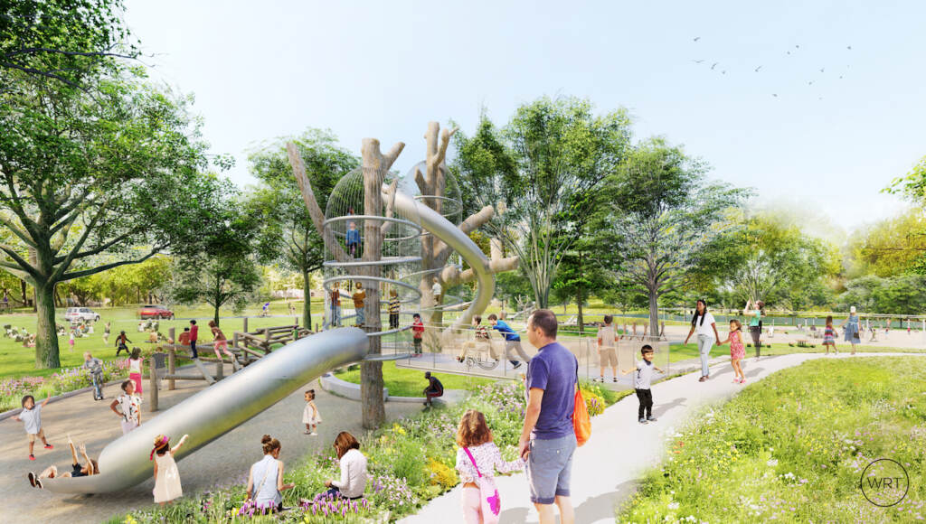 Artist's rendering of the new place space in FDR Park