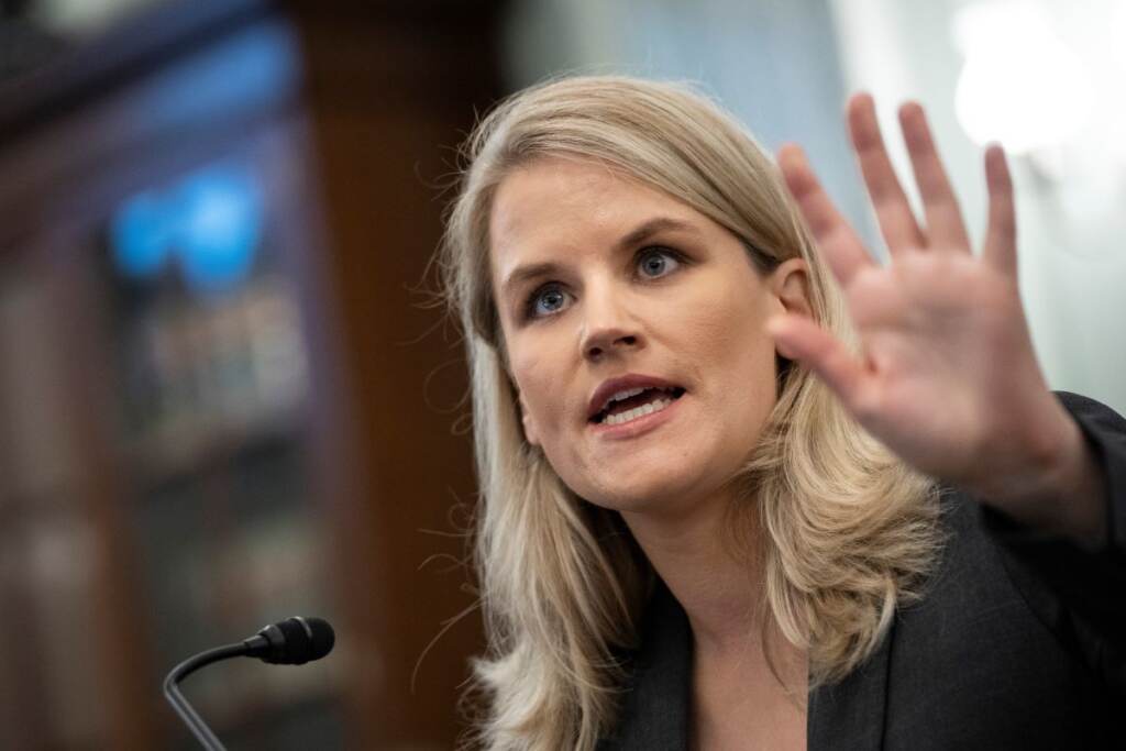 Haugen Former Facebook employee and whistleblower Frances Haugen testifies during a Senate Committee on Commerce, Science, and Transportation hearing on Captiol Hill on Tuesday, Oct. 5, 2021. (Matt McClain/AP, Pool)