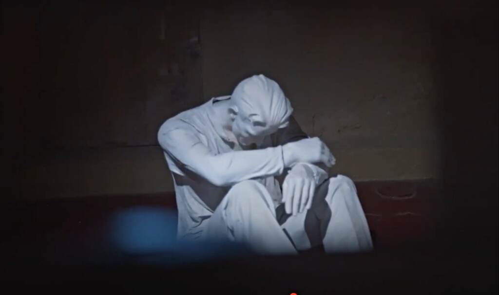 A sculpture in the Burlington County Prison Museum. A sculpture in the Burlington County Prison Museum.