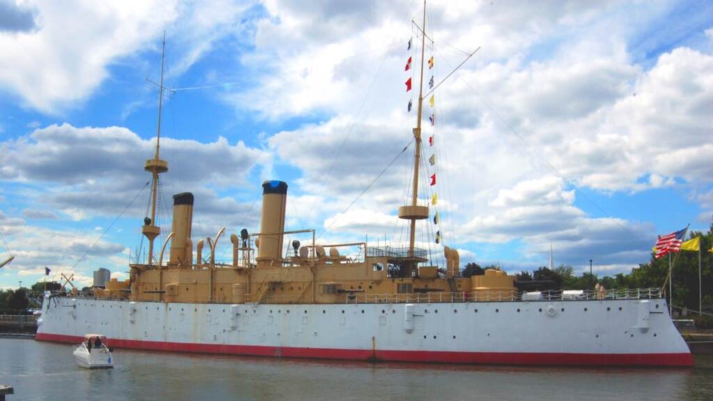 USS_Olympia_2 xThe USS Olympia on display as a museum ship on the Delaware River near Penn's Landing in Philadelphia. (Wikimedia Commons)
