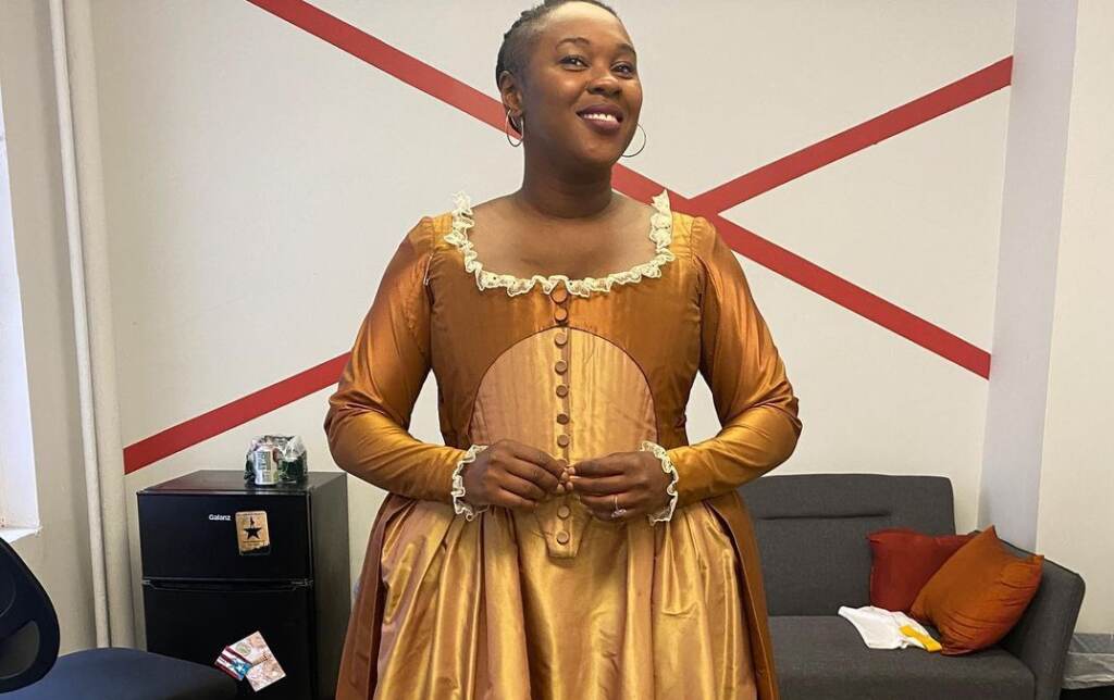 ta_rea_campbell_hamilton_musical_101121 Ta'Rea Campbell is pictured in costume as Angelica Schuyler