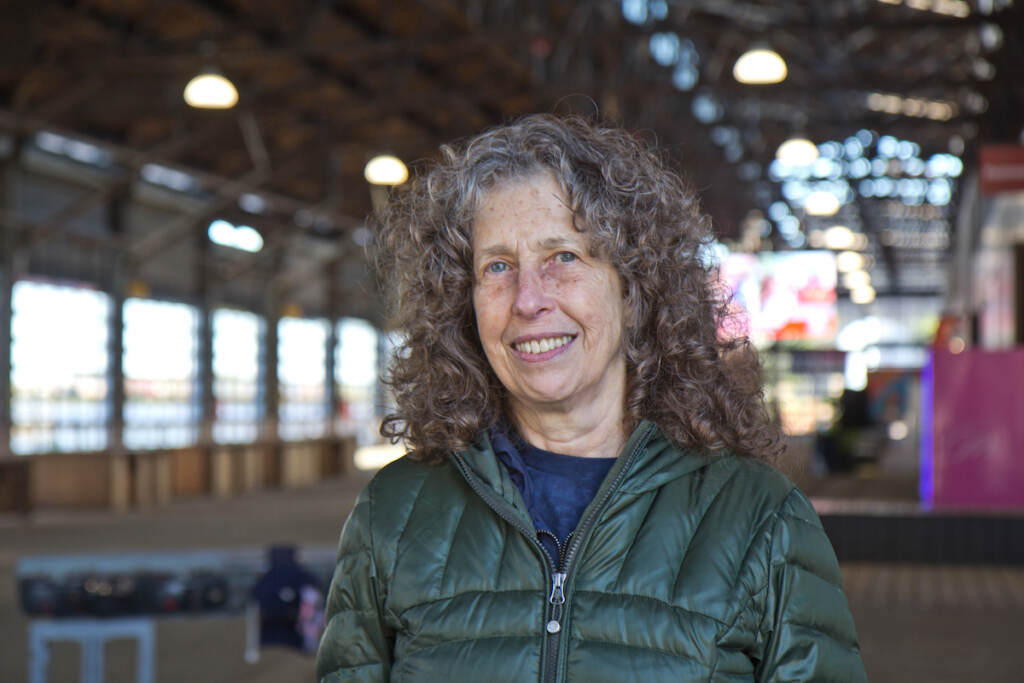 Leslie Kaufman is the curator or Voices and Visions, a sculpture show at Cherry Street Pier in Philadelphia