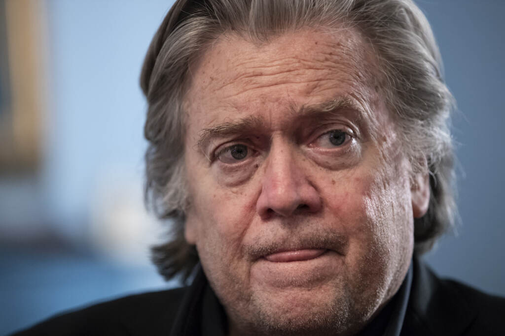 FILE - In this Aug. 19, 2018, photo, Steve Bannon, President Donald Trump's former chief strategist, talks about the approaching midterm election during an interview with The Associated Press, in Washington. The House committee investigating the Jan. 6 Capitol insurrection has issued almost three dozen subpoenas as it aggressively seeks information about the origins of the attack and what former President Donald Trump did — or didn’t do — to stop it. The panel is exploring several paths simultaneously