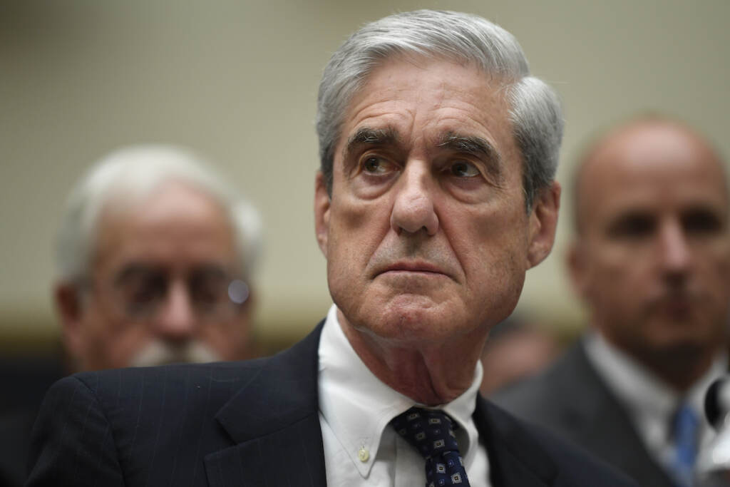 Former special counsel Robert Mueller testifies on Capitol Hill in Washington, Wednesday, July 24, 2019, before the House Judiciary Committee hearing on his report on Russian election interference