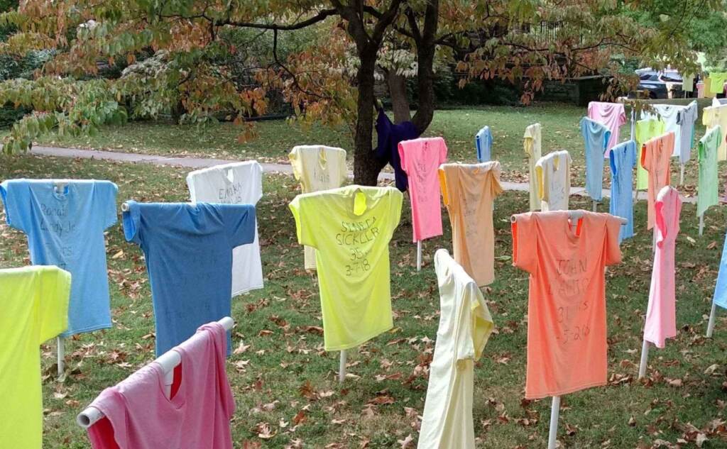 Heeding God’s Call to End Gun Violence installed their memorial to the lost at Trinity Episcopal Church in Swarthmore, Pennsylvania, U.S.A. in September 2018. The memorial travels around Delaware County.