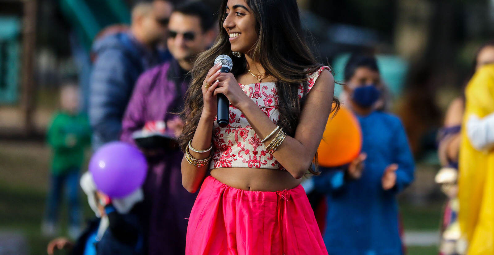 Paree Pasi at the first annual Diwali festival in Doylestown on Nov. 7, 2021. (Daniella Heminghaus for WHYY)