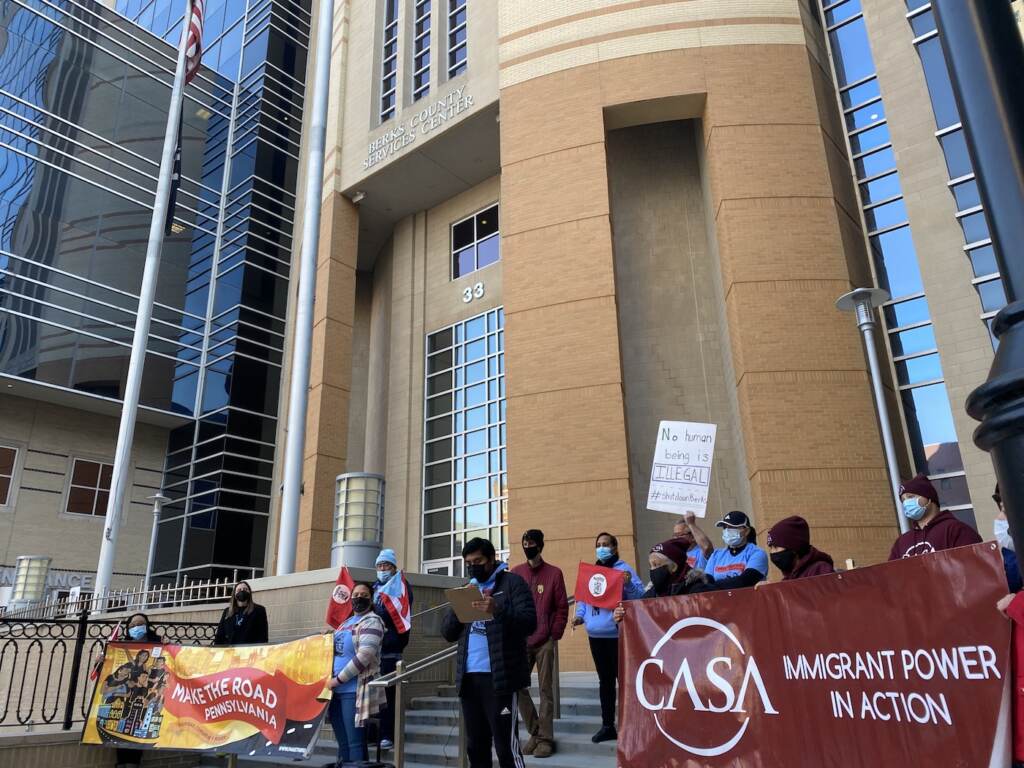 Protest outside of Berks detention center