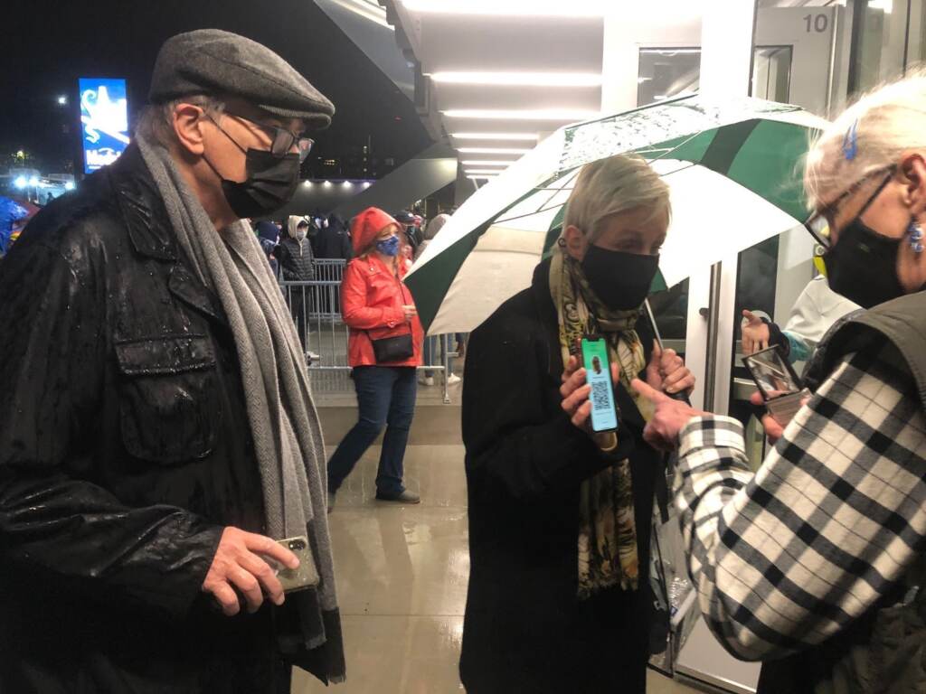 Climate Pledge Arena in Seattle asks fans to prove their vaccination status with the CLEAR Health Pass app