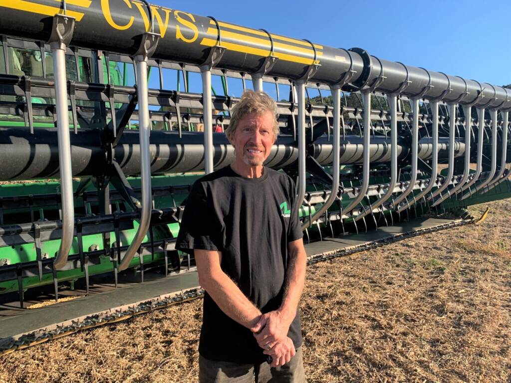 download (1) Terry Shields, 62, grows corn, soybeans, and wheat on 1,200 acres in Jefferson County, northeast of Pittsburgh. He represents the fourth generation in his family to farm. (An-Li Herring, WESA)