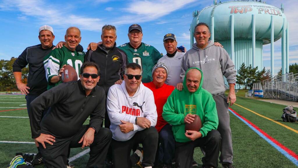 download As childhood friends, they roughed it up on the football field in South Philadelphia. They still meet to play today. (6abc)