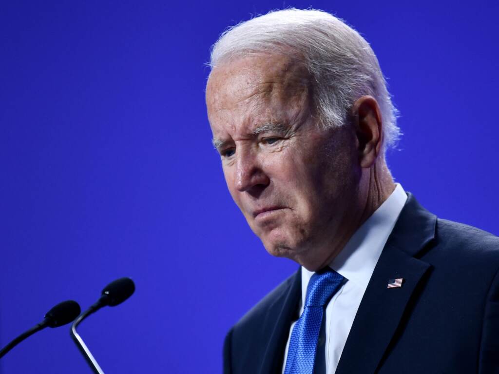 President Biden addresses a press conference at the COP26 U.N. Climate Change Conference in Glasgow on Nov. 2. Although the Biden administration is pushing to transition the country to greener sources of energy, in the short term, the White House is calling on OPEC to produce more oil in order to help bring down high gas prices. US President Joe Biden addresses a press conference. (Photo by Brendan Smialowski / AFP)