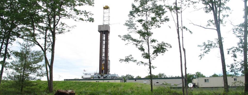 A gas well pad in the Tiadaghton State Forest. (Marie Cusick / StateImpact Pennsylvania)
