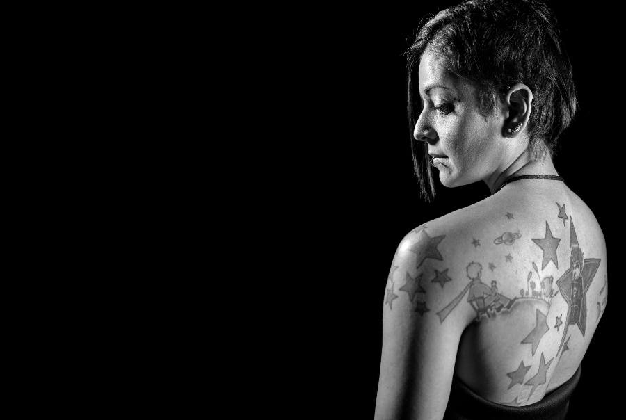 tattoo-monologues-jamieArafin Jaime Arafin is one of 28 women featured in Tattoo Monologues: Indelible Marks on the Body and Soul (book photo by Ken Kauffman)