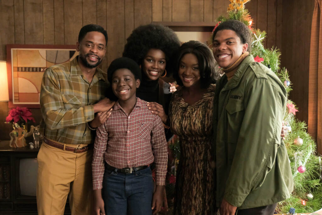Dulé Hill, Elisha Williams, Laura Kariuki, Saycon Sengbloh and Spence Moore II star in The Wonder Years reboot. THE WONDER YEARS - ÒHome for ChristmasÓ - Dean canÕt wait to spend Christmas with his older brother, Bruce, when he returns home from Vietnam. But adjusting to life back in Montgomery comes with unexpected challenges for Bruce, and the rest of the Williams family rely on their favorite holiday traditions to bring cheer on ÒThe Wonder Years,Ó WEDNESDAY, DEC. 1 (8:30-9:00 p.m. EST), on ABC. (ABC/Erika Doss)