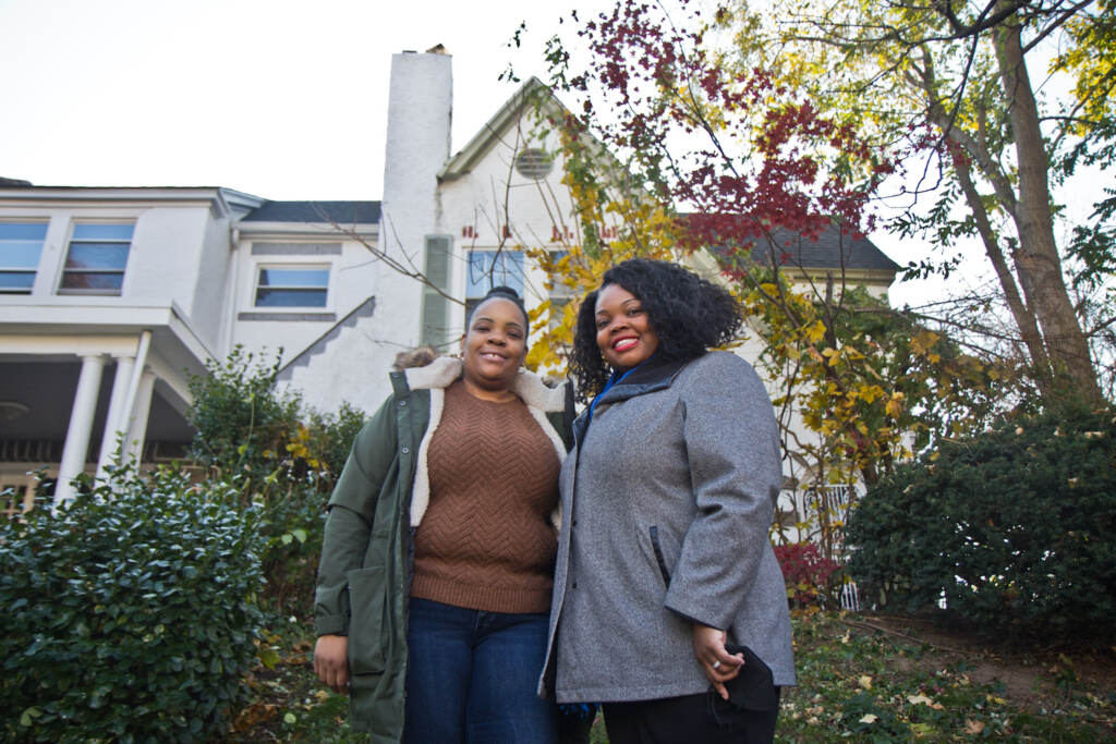 2021 12 1 k paynter tangled titles CM gilmore richardson and sister-3 Philadelphia Councilmember Katherine Gilmore Richardson (right) and Krista Gilmore-Murray (left) in front of their family home