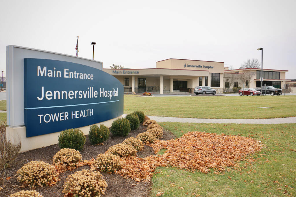 Jennersville Hospital in West Grove, Pa. (Emma Lee/WHYY) The exterior of Jennersville Hospital in West Grove