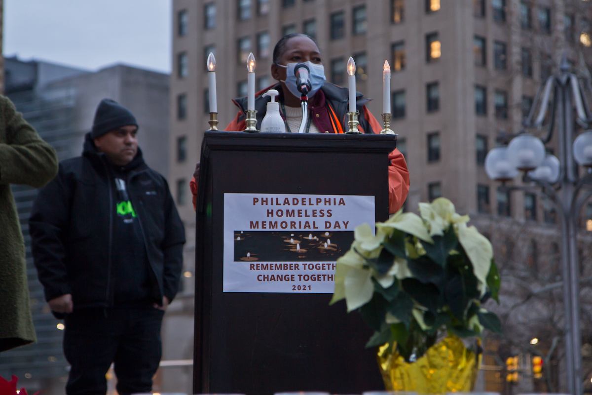 Monique Taylor, an outreach worker for Project Home, remembered her friend Phillip James Terry, Jr