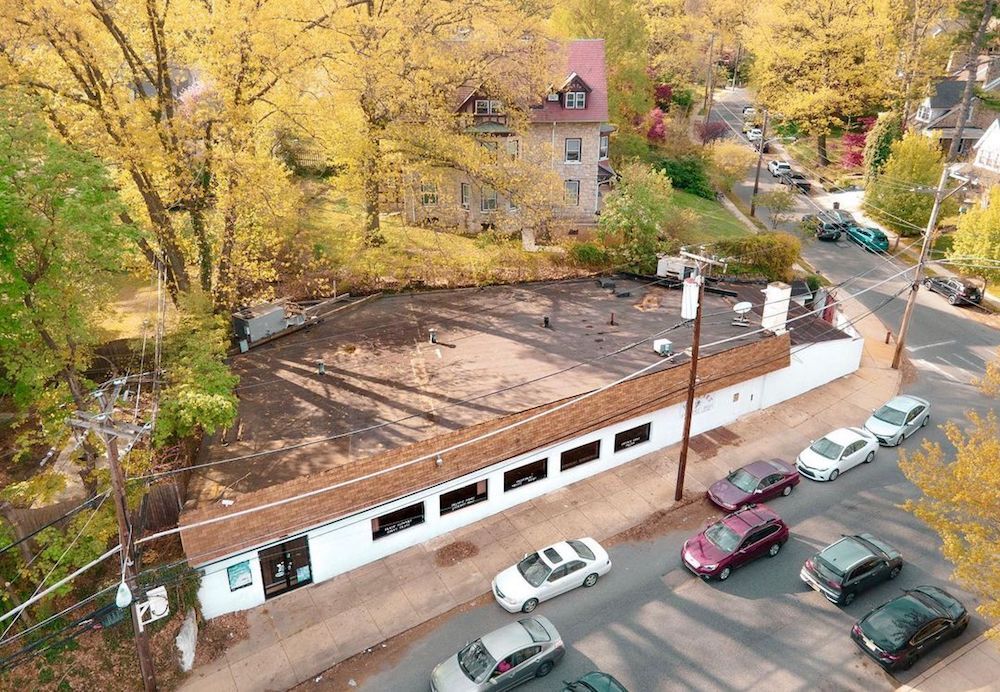 361-west-hortter-street-development-zatos-121521 An aerial view of a low-rise grocery store