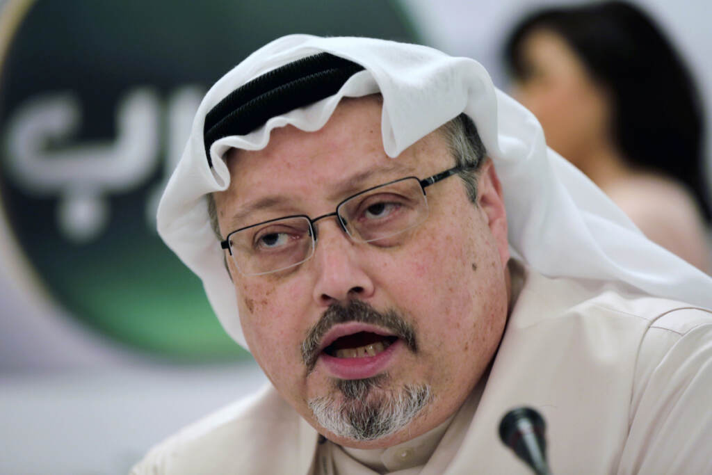 Jamal Khashoggi Jamal Khashoggi speaks during a press conference